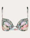 Camilla Women's Molded Underwire Bikini Top In Blue
