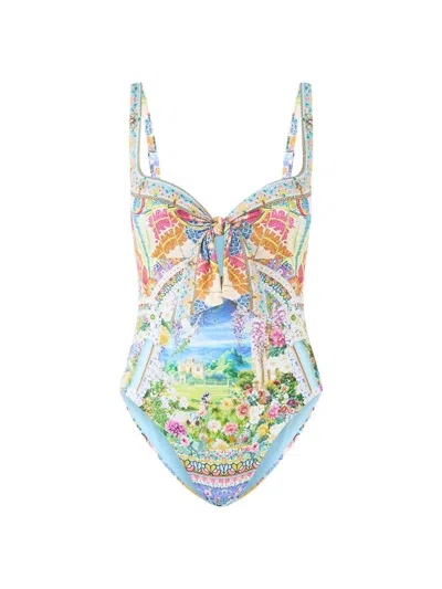 Camilla Women's Navas Nouveau Sweetheart Tie One-piece Swimsuit In Multi
