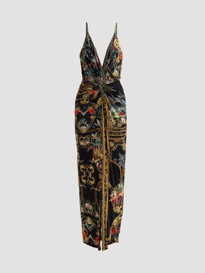 Camilla Women's Palace Zoology Print Strappy Twist Maxi Dress In Multi