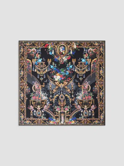 Camilla Women's Patterned Silk Twill Scarf In Night Garden