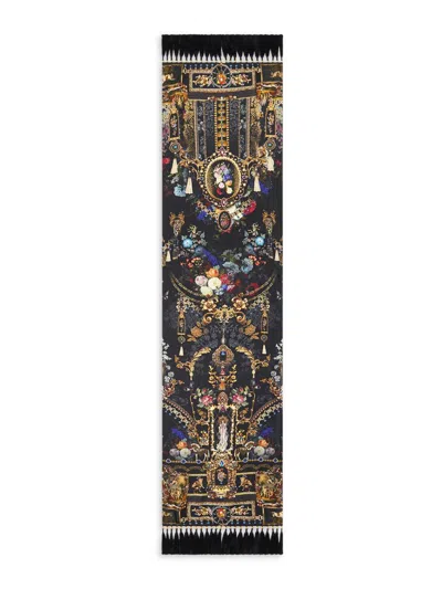 Camilla Women's Printed Tassel-trim Silk Scarf In Night Garden