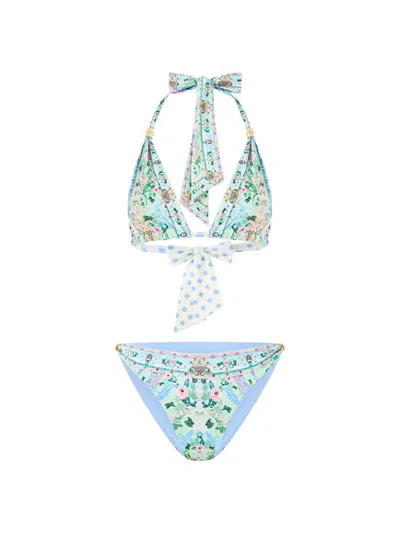 Camilla Printed Bikini In Blue