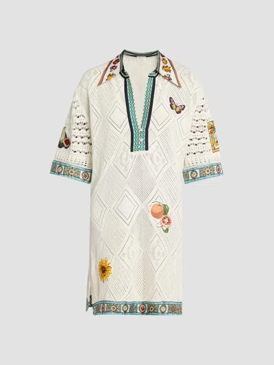 Camilla Women's Silk Knit Tunic Mini Dress In Multi