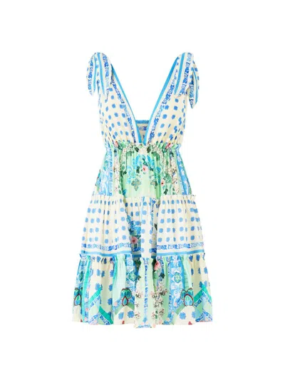 Camilla Women's Silk Tie-strap Minidress