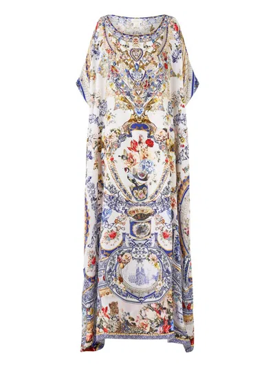 Camilla Round Neck Kaftan The Pottery Parlour In Multi