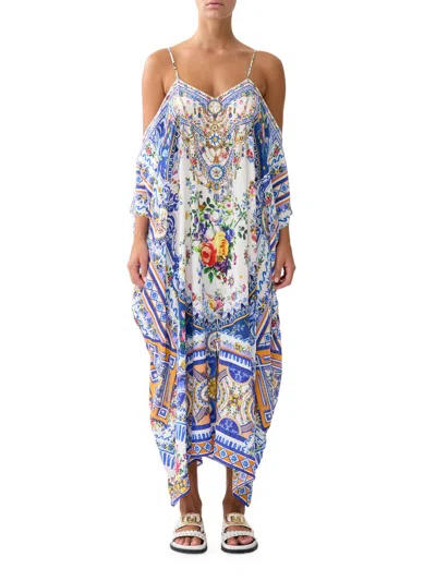 Camilla Women's Tiles Darls Drop Shoulder Kaftan In Multi
