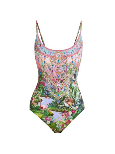 Camilla Scoop Neck One Piece With Scoop Back Turkish Delight In Multi