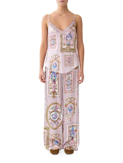 Camilla Women's V-neck Silk Cami In Pink