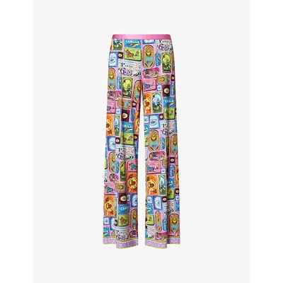 Camilla Womens Salty Splendour Wide-leg Stretch-woven Cover-up Trousers