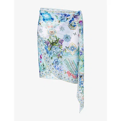 Camilla Womens Sunrise In Sintra Short Eyelet Woven Sarong