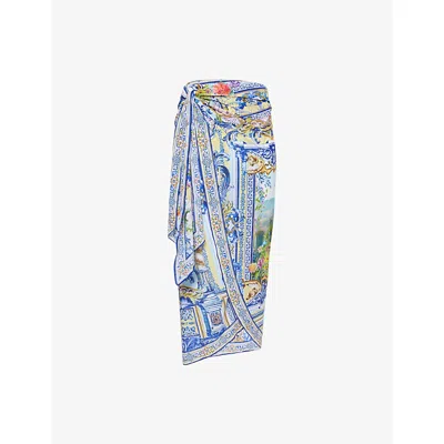 Camilla Womens Wall To Wall Wonders Long Eyelet Woven Sarong