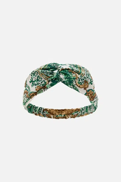 Camilla Woven Twist Headband Corridor Of Calm In Green