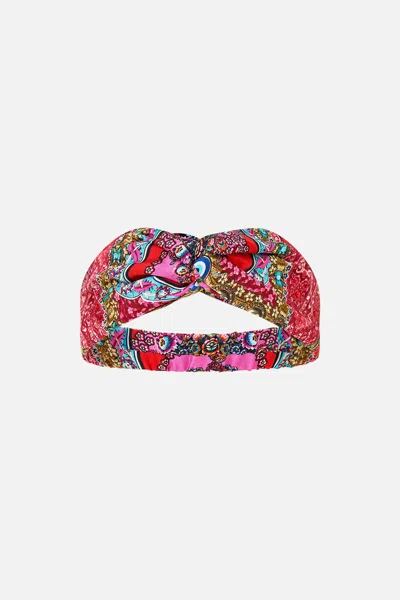 Camilla Woven Twist Headband Heirloom Empire In Red