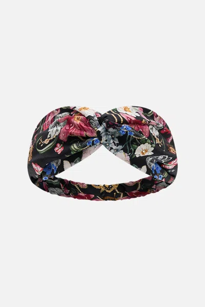 Camilla Woven Twist Headband Midnight In Monserrate In Black
