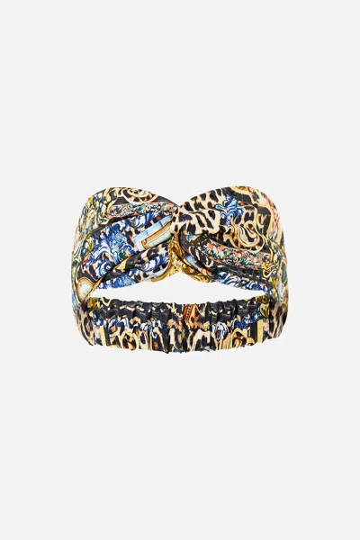 Camilla Woven Twist Headband Sevillian Style In Brown