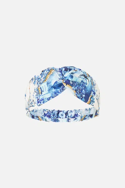 Camilla Woven Twist Headband The Porcelain Parlour In Blue