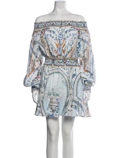 Pre-owned Camilla X Leading Hotels Of The World Printed Mini Dress In Multi
