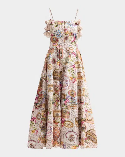 Camilla X The Met In The Heart Of Art Linen-silk Dress