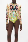 Camilla Zip Front Paddle Suit Sundownders In Sicily In Multi