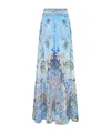 Camilla Sheer Wide Leg Pant Al Manial Palace Memoirs In Blue