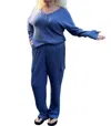 Camille & Co 2 Piece Lounge Set In Blue In Blue