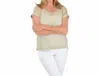 Camille & Co Linen Tee In Taupe In Gray