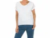 Camille & Co Linen Tee In White In White