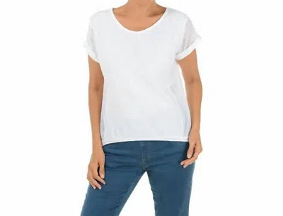 Camille & Co Linen Tee In White