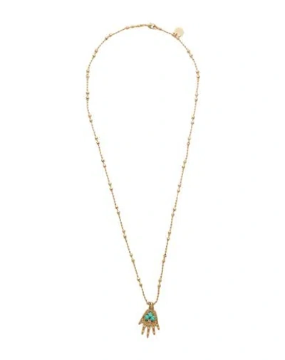 Camille Enrico Woman Necklace Gold Size - Brass, Tin