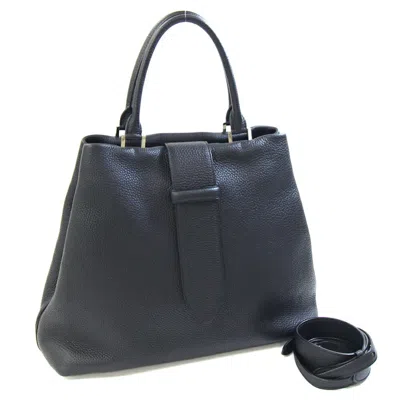 Pre-owned Camille Fournet Leather Handbag Shoulder Bag () In Black