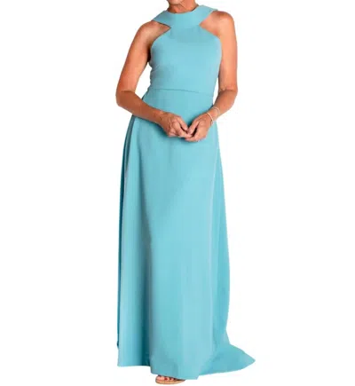 Camilyn Beth Fae Gown In French Blue In Multi