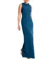 Camilyn Beth The Alexandria Gown In Teal In Blue