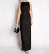 Camilyn Beth The Amelia Gown Ii In Black Bengaline In Multi