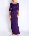 Camilyn Beth The Jackie Gown Ii In Eggplant In Beige