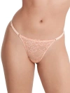 Camio Mio Adjustable Lace G-string In Peach Parfait