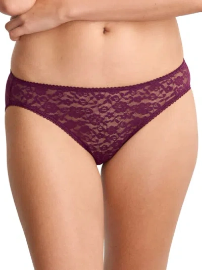 Camio Mio Allover Lace Bikini In Potent Purple