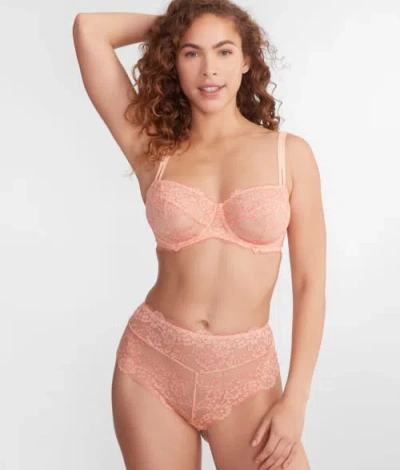 Camio Mio High-leg Brief In Peach Parfait Shell