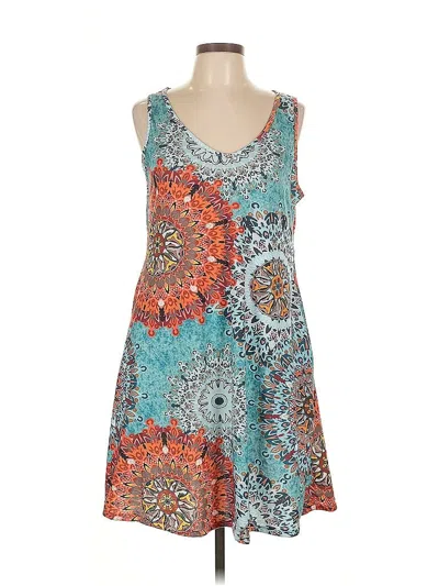 Pre-owned Camisa Casual Dress In Blue