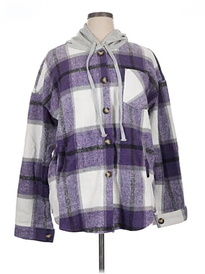 Pre-owned Camisa Poncho In Purple