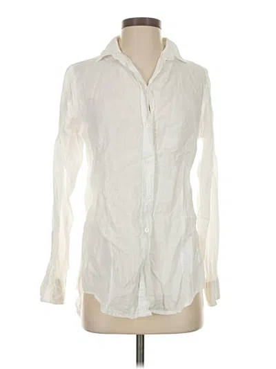 Pre-owned Camixa Long Sleeve Button Down Shirt In White