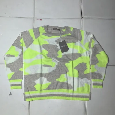 Pre-owned Camo Brodie Cashmere The Snowy  Sweater Size Medium In Multicolor