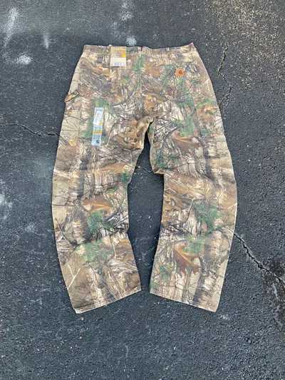Pre-owned Camo X Carhartt Crazy Vintage Deadstock Baggy Camo Carhartt Work Pants In Realtree