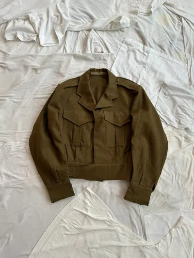 Pre-owned Camo X Military 1967 Australian Army Wool Battledress Jacket In Khaki
