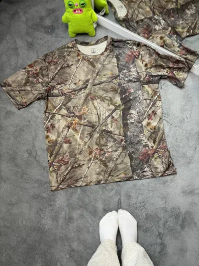 Pre-owned Camo X Military Crazy Vintage Carhartt Style Realtree Camo T-shirt In Green