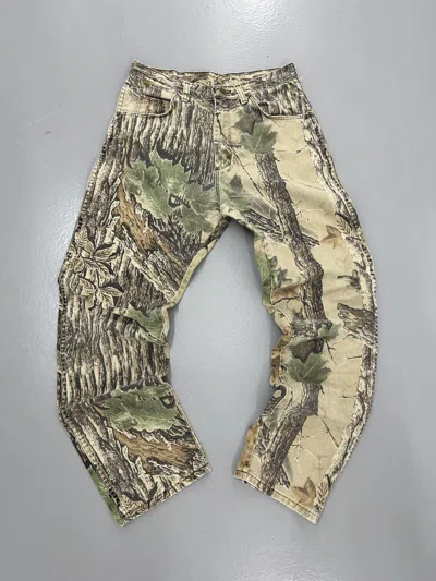 Pre-owned Camo X Vintage Crazy Vintage 90's Camo Carhartt Style Denim Jeans Skater In Brown