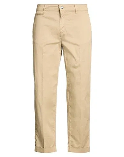 Camouflage Ar And J. Man Pants Beige Size 32 Cotton, Lyocell, Elastane In Brown