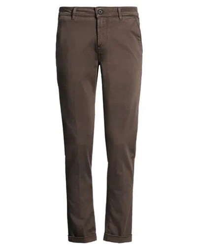 Camouflage Ar And J. Man Pants Brown Size 30 Cotton, Polyester, Polyamide, Elastane