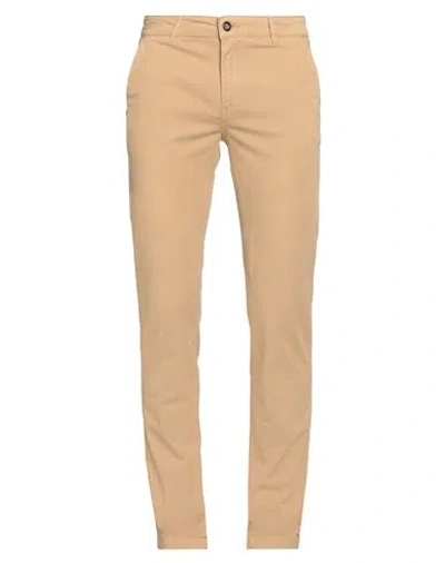 Camouflage Ar And J. Man Pants Camel Size 32 Cotton, Elastane In Beige