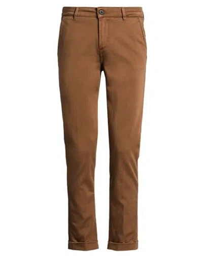 Camouflage Ar And J. Man Pants Chocolate Brown Size 30 Cotton, Polyester, Polyamide, Elastane