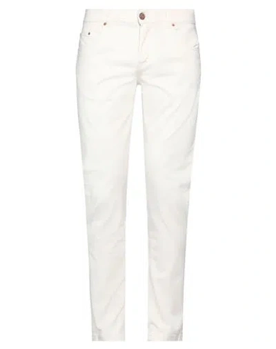 Camouflage Ar And J. Man Pants Cream Size 34 Cotton, Elastane In White